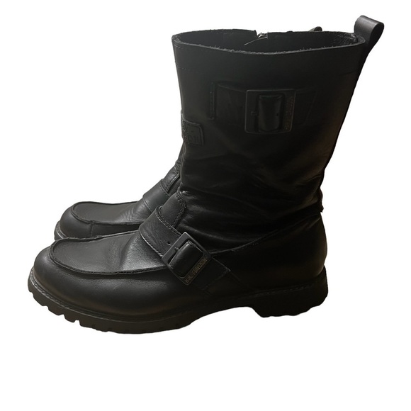 HARLEY-DAVIDSON Leather Street Boots in Classic Black Size 8.5 —Men’s - Picture 1 of 11